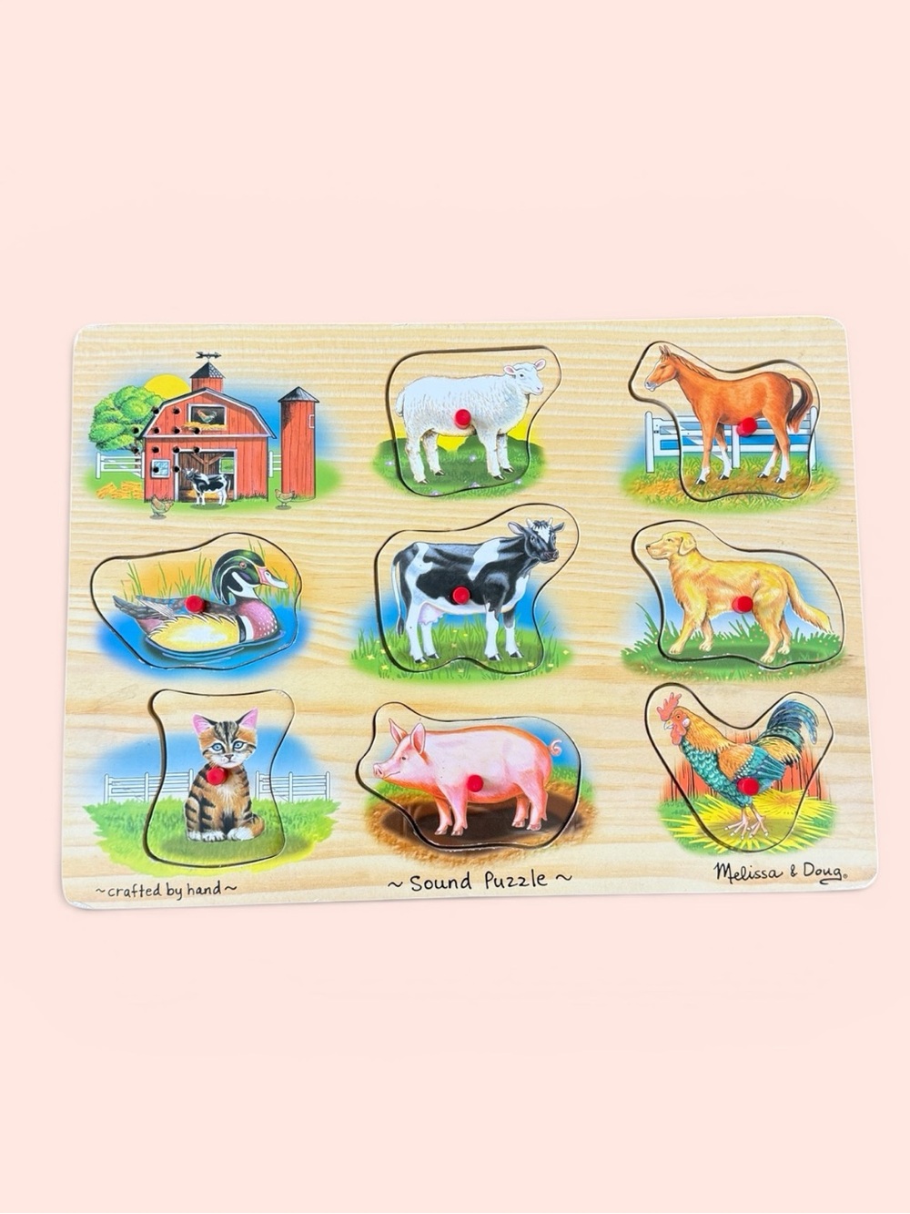 Melissa & Doug Farm Sound Puzzle Made of wood Vintage Style
